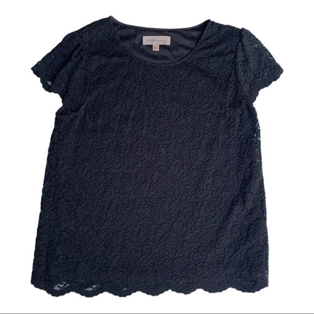 Philosophy Black Lace Top Small‎